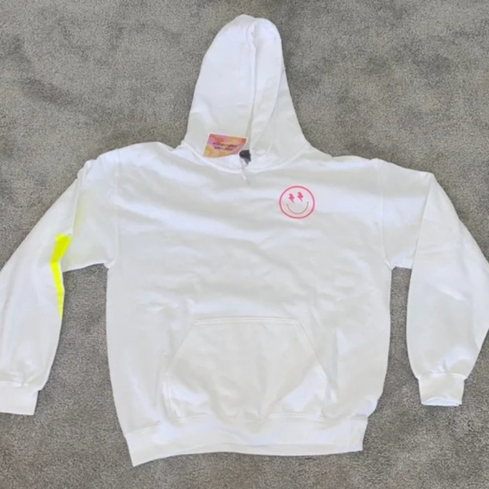 NWT: Lighting Bolt/Smokey Face Hoodie/Neon Lime Lighting Bolt (Size M)